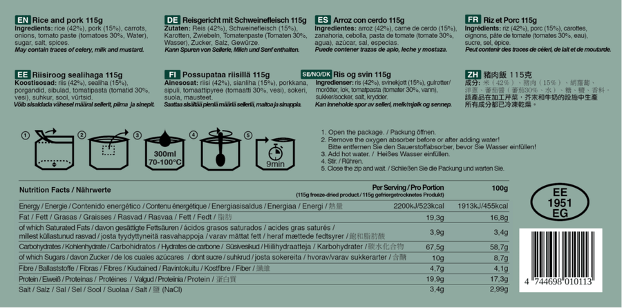 Reis in Tomatensoße & Schweinefleisch